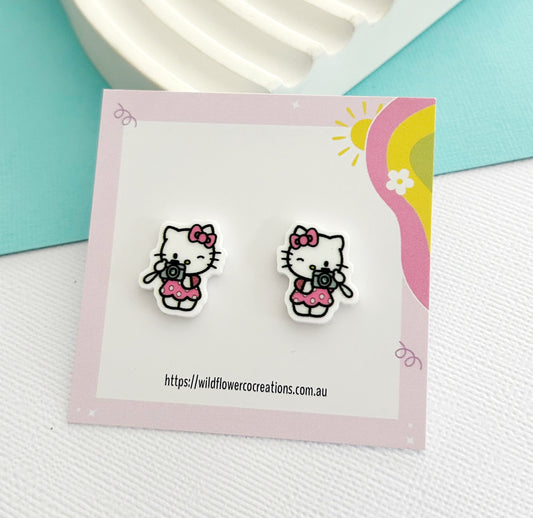 Japanese Kitty Kat Studs