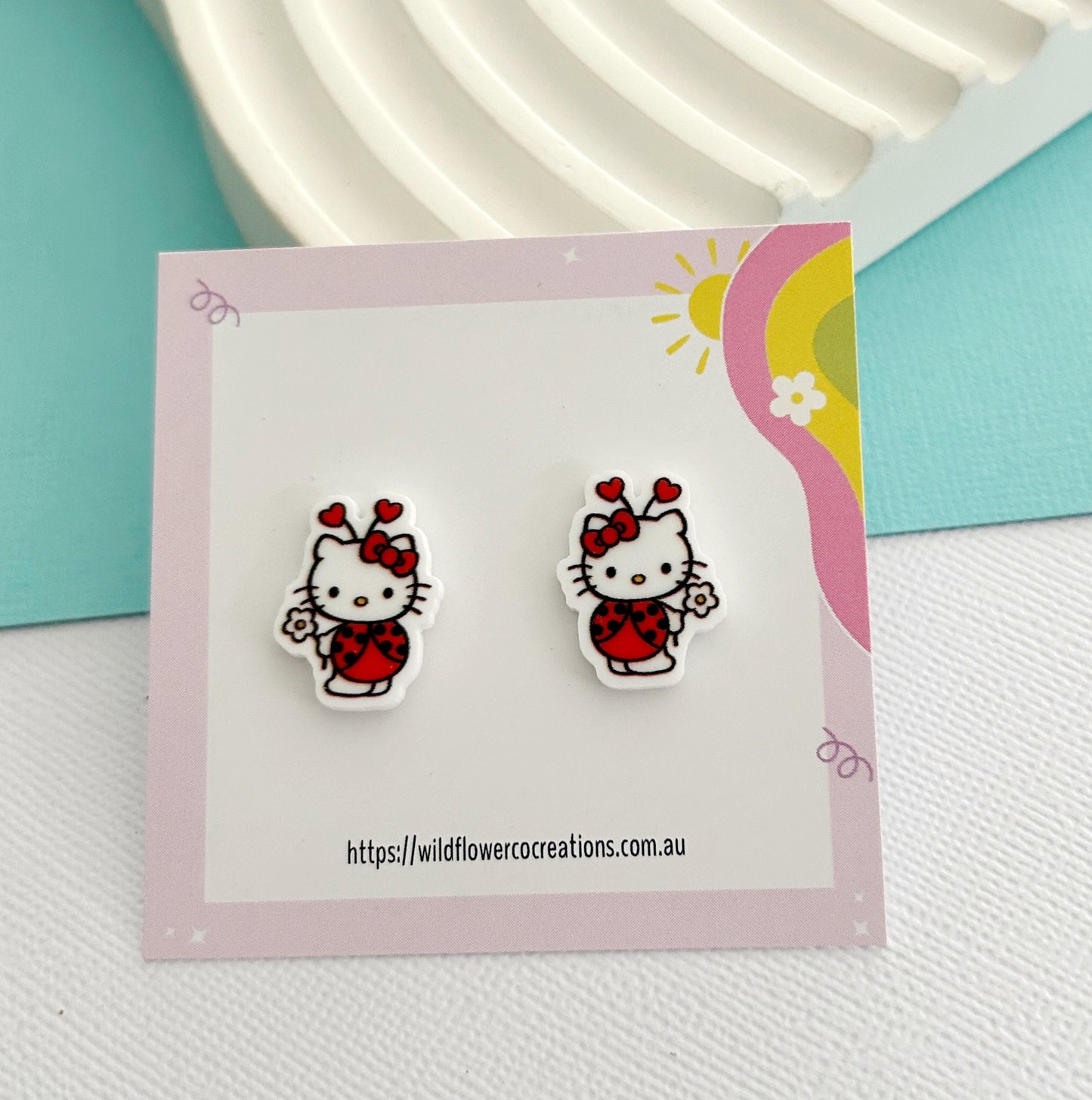 Japanese Kitty Kat Studs