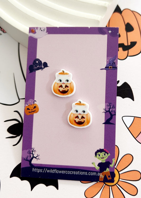 Pumpkin Cat Studs