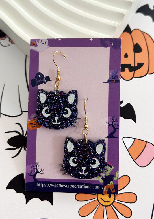 Midnight Cat Dangles