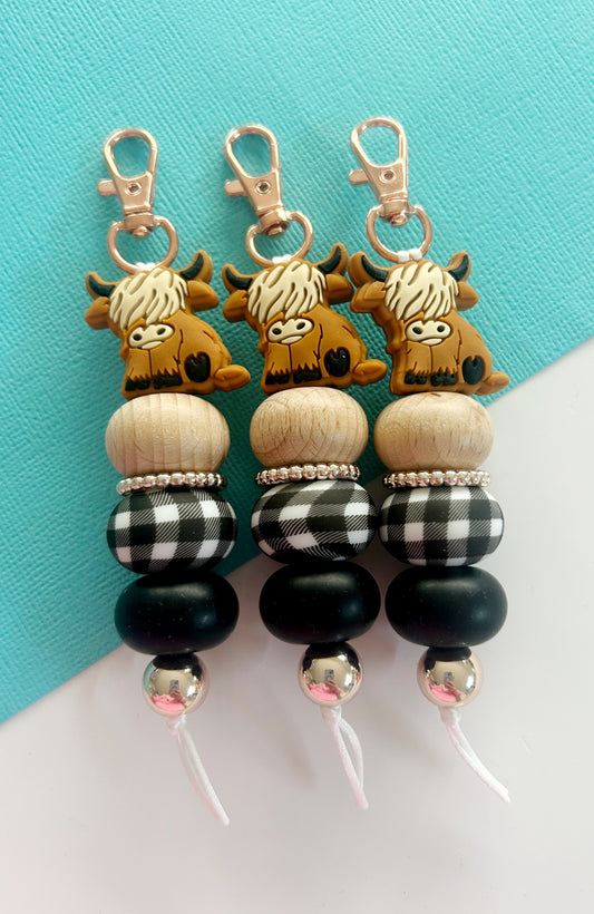 Hadley the Hyland Cow Keyring