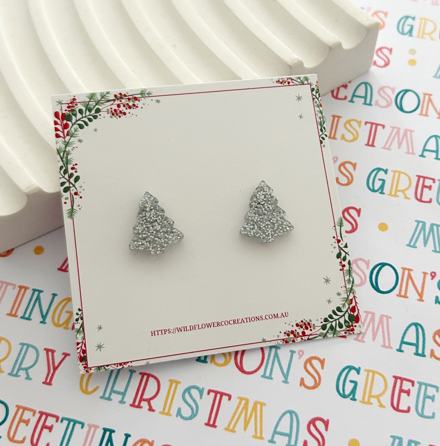 Fir Christmas Tree Studs