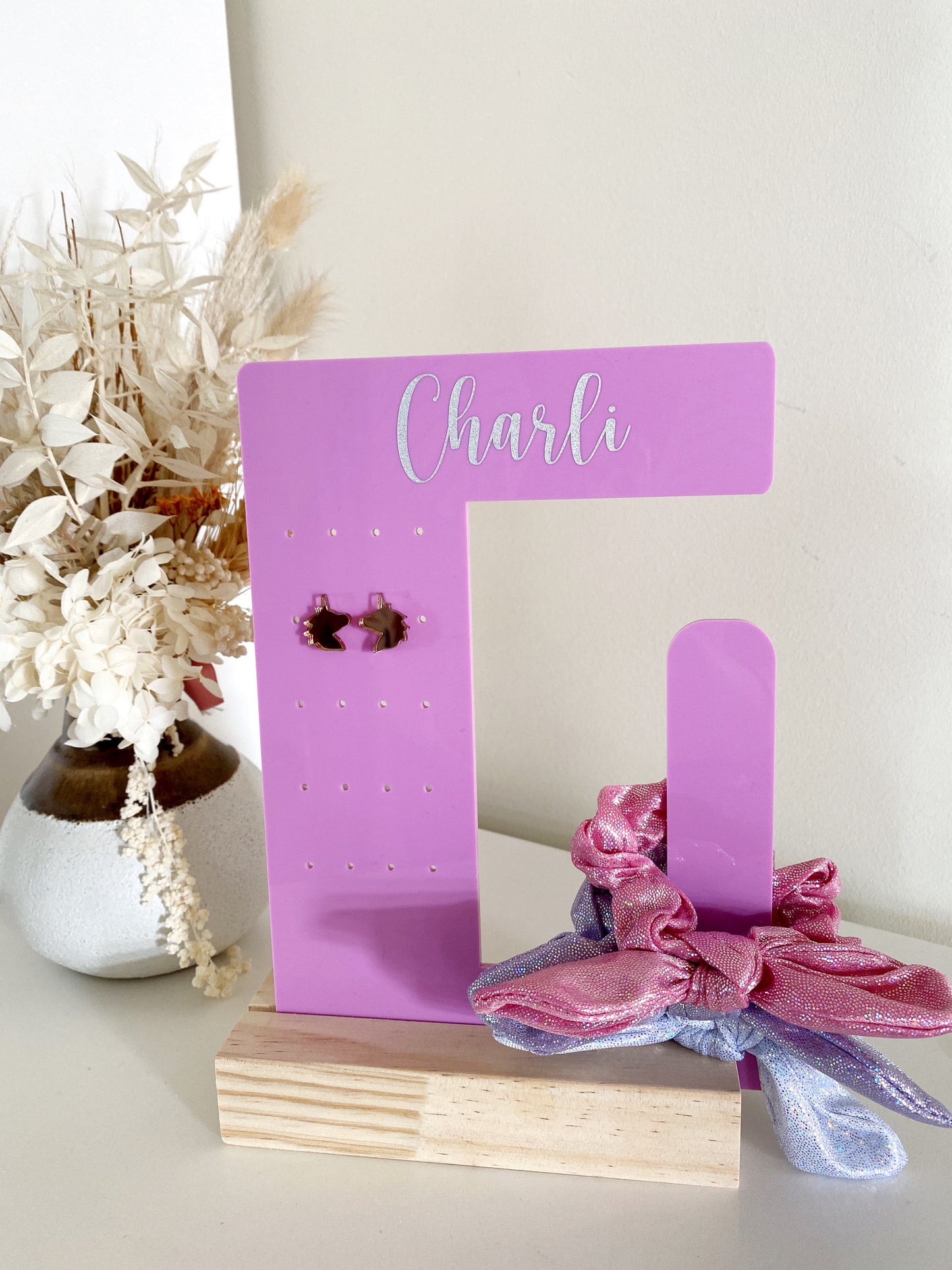 Personalised Srunchie/Earring Holder