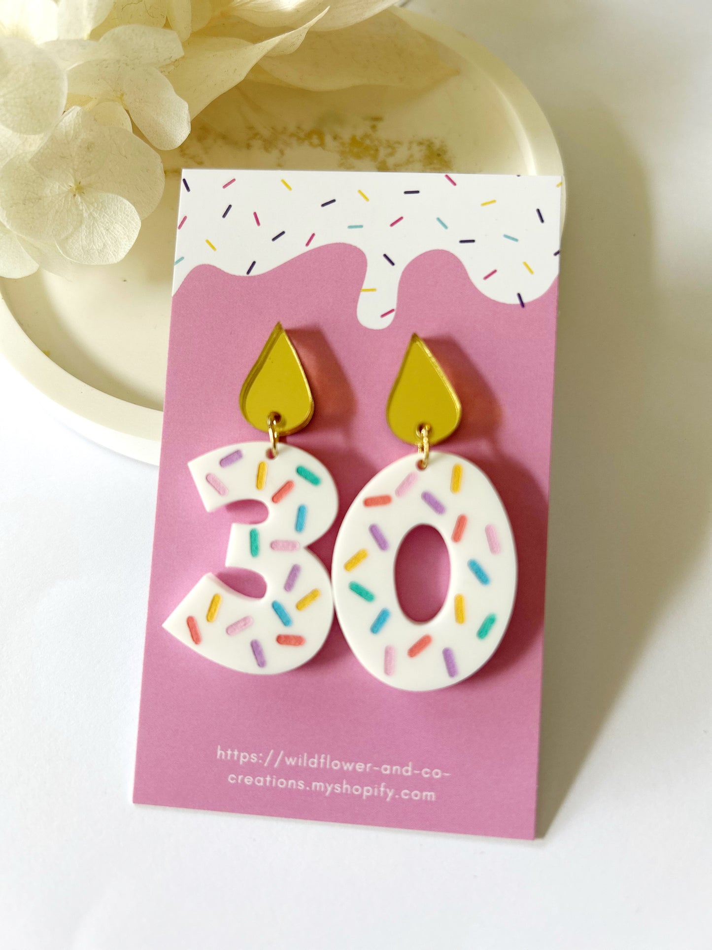 Birthday Candle Earrings