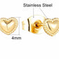 Scollop Heart Studs