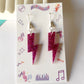 Pink Lightning Bolt dangles