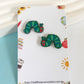 Green Caterpillar Studs